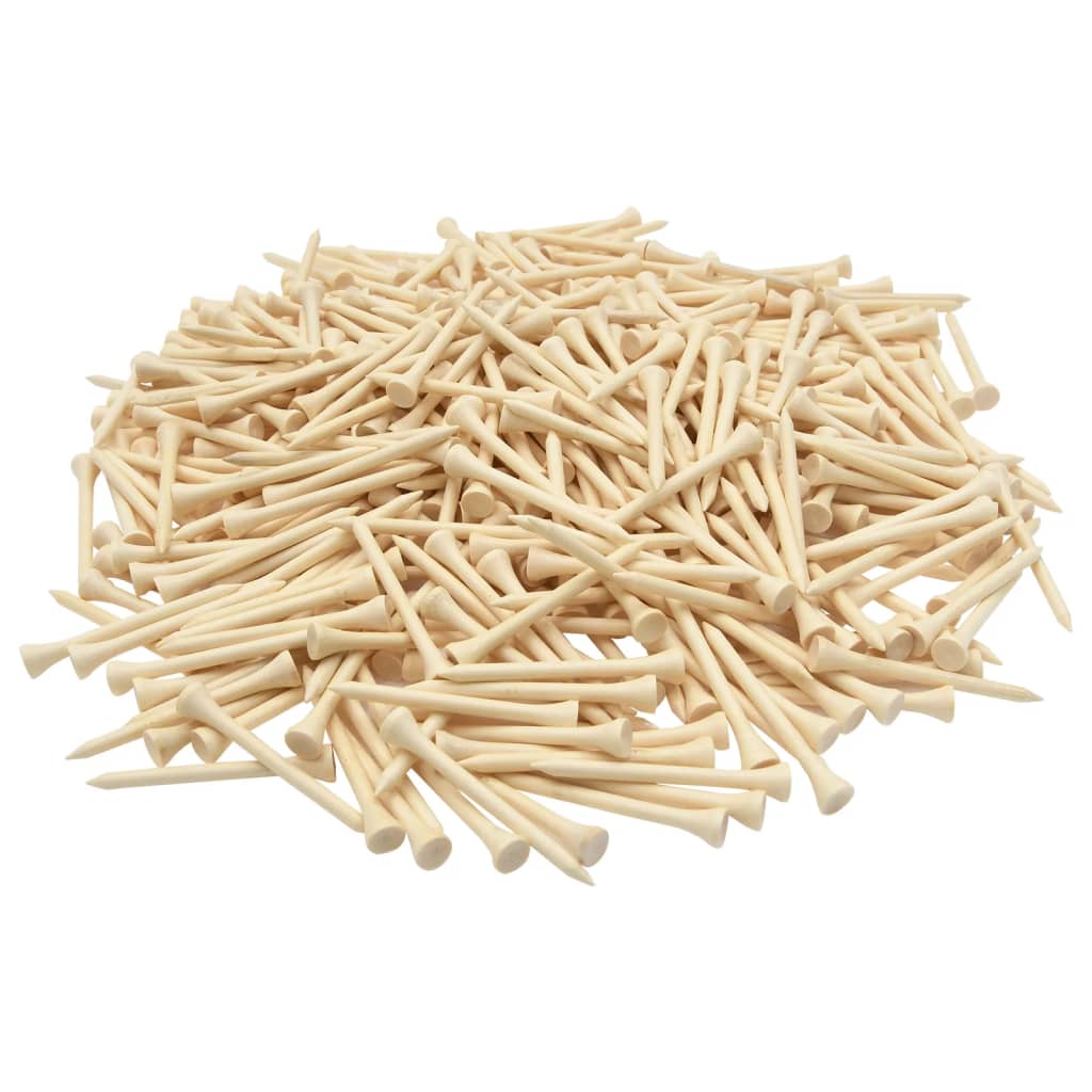 1000 st Golftees 70 mm bamboe