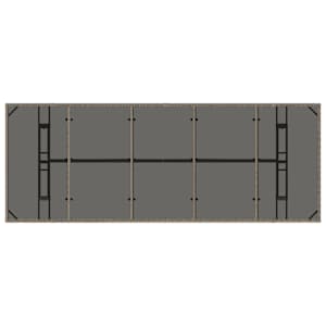 Zahradní stůl se skleněnou deskou šedý 240x90x75 cm polyratan - obrázek 7
