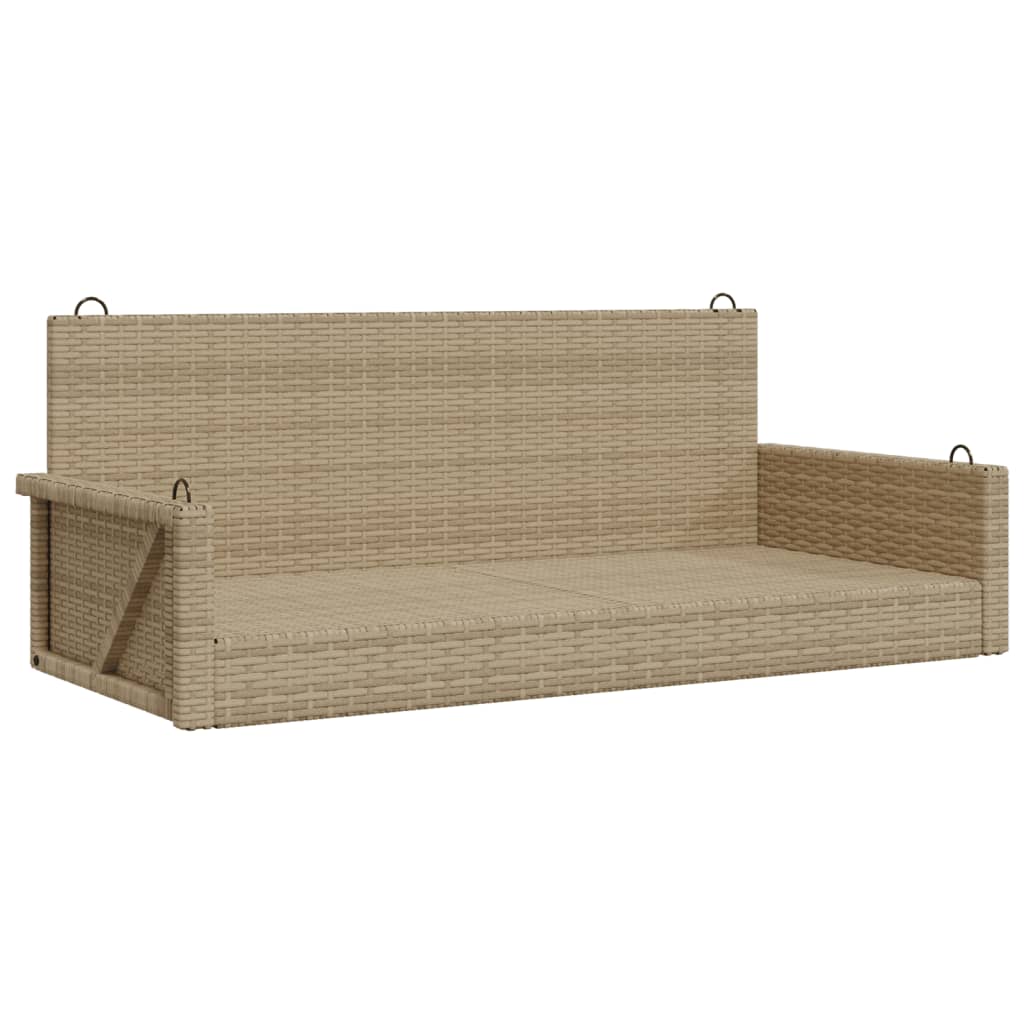 Thumbnail - vidaXL Hängebank Beige 119x56x48 cm Poly Rattan