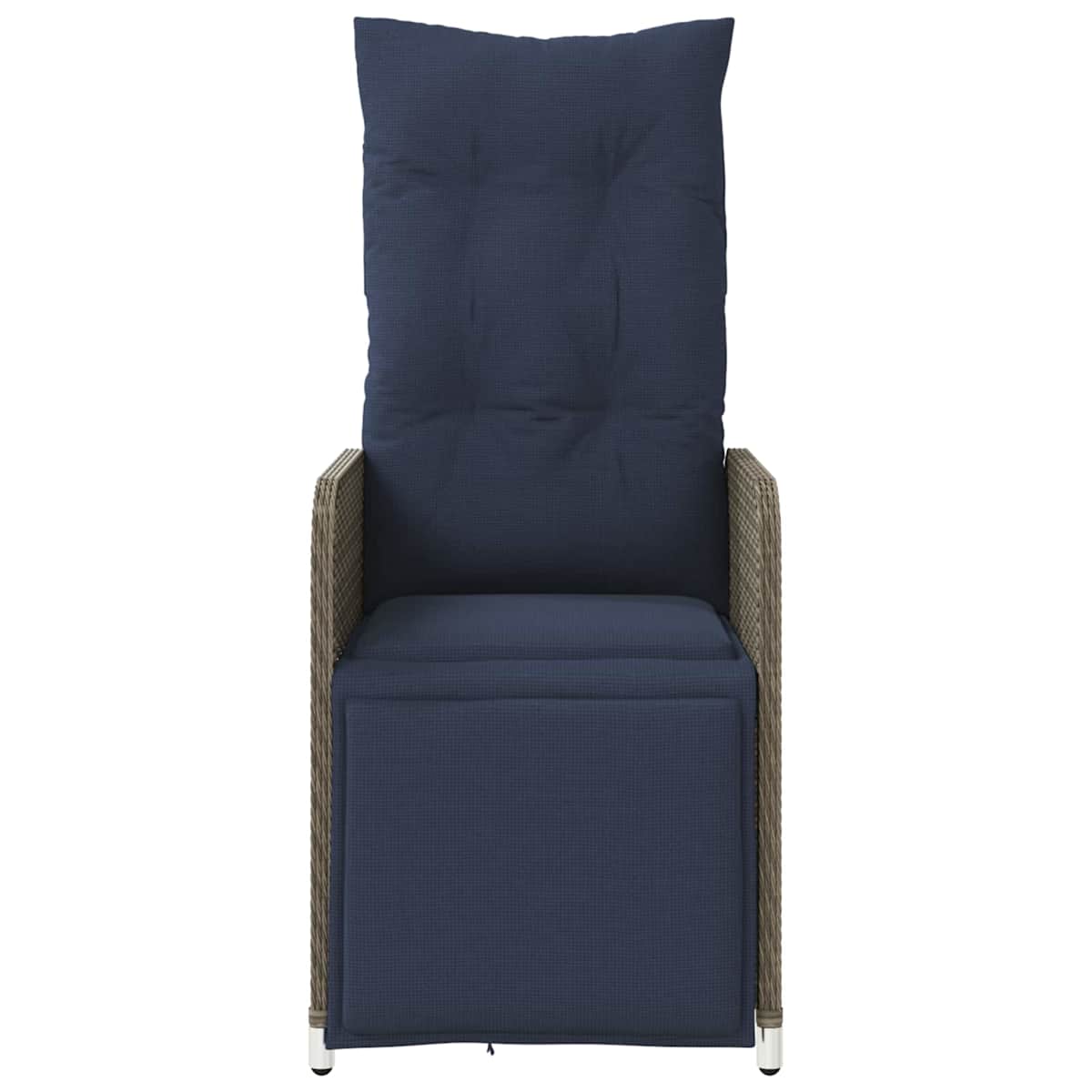 Havestol med hynder grå polyrattan - Billede 7