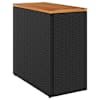 vidaXL aia k&otilde;rvallaud puidust pealispinnaga, must, 58 x 27,5 x 55 cm, pol&uuml;rotang