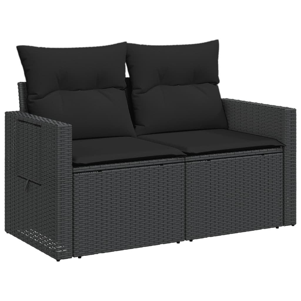 Patio Sofa with Cushions 2-Seater Loveseat Modular Couch Poly Rattan vidaXL - Picture 17 of 96