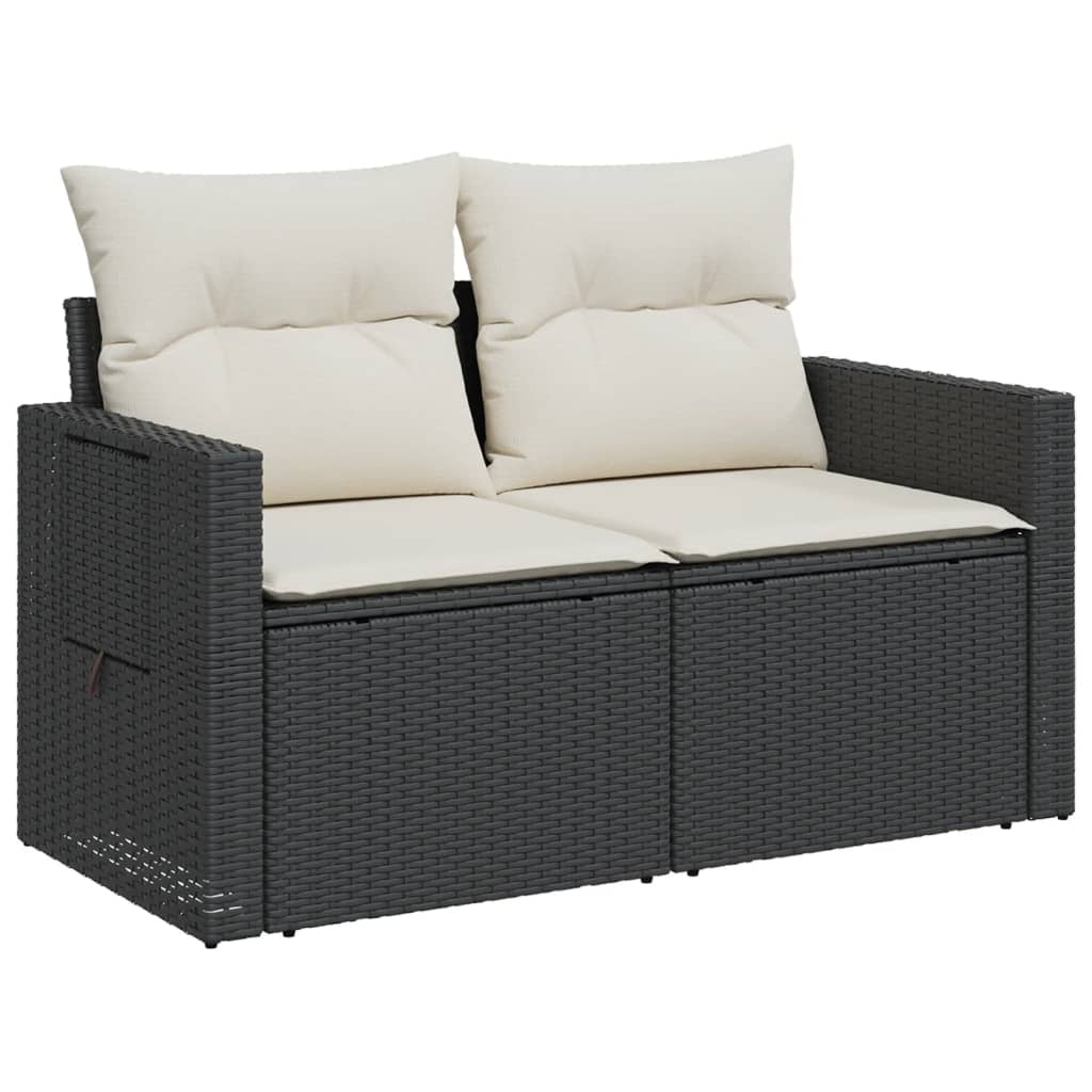 Patio Sofa with Cushions 2-Seater Loveseat Modular Couch Poly Rattan vidaXL - Picture 29 of 96