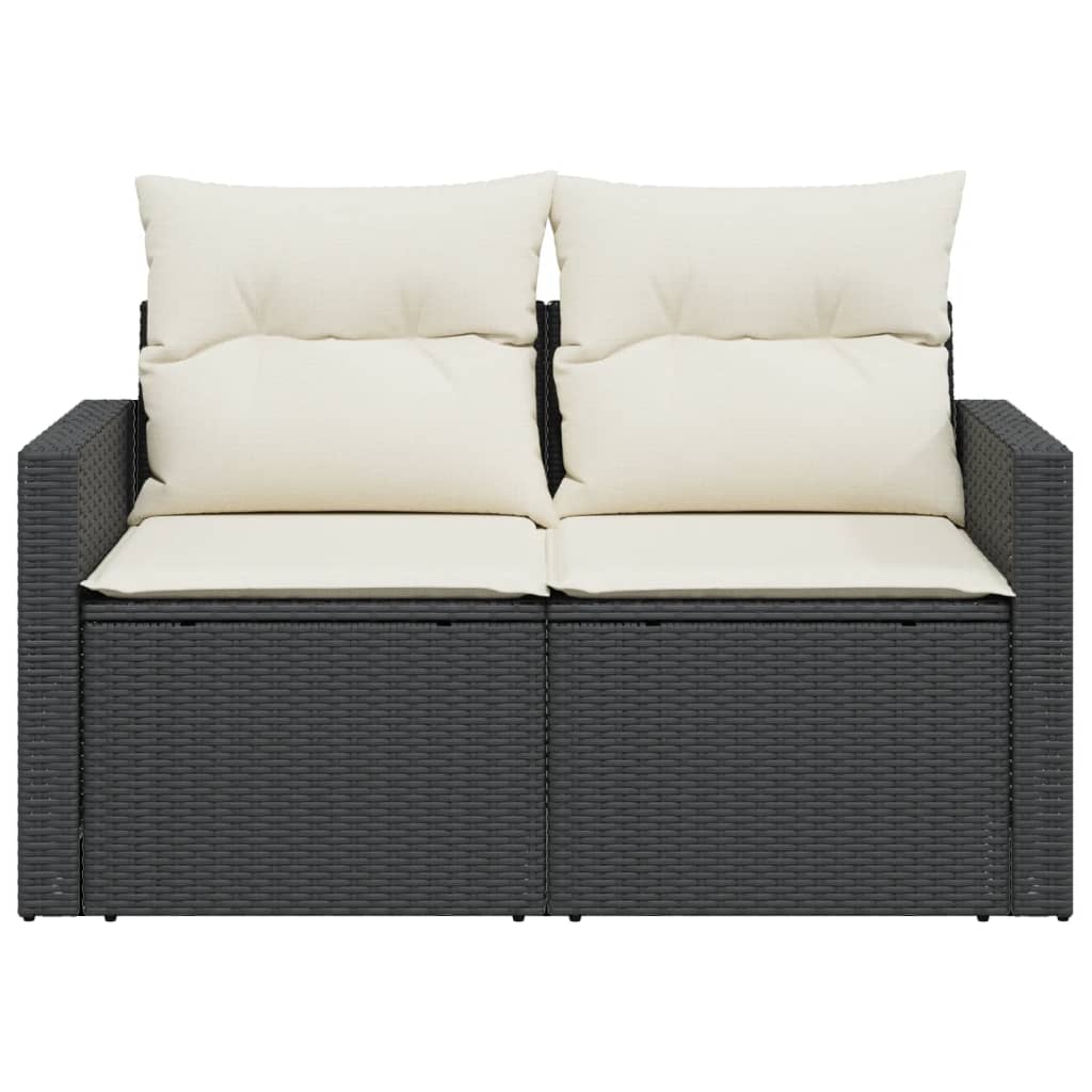 Patio Sofa with Cushions 2-Seater Loveseat Modular Couch Poly Rattan vidaXL - Picture 30 of 96