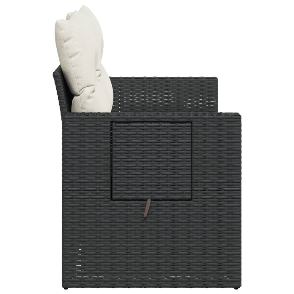 Patio Sofa with Cushions 2-Seater Loveseat Modular Couch Poly Rattan vidaXL - Picture 31 of 96