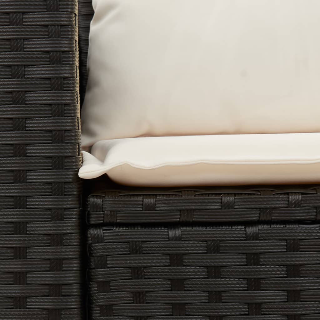 Patio Sofa with Cushions 2-Seater Loveseat Modular Couch Poly Rattan vidaXL - Picture 33 of 96