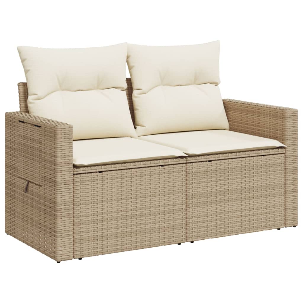Patio Sofa with Cushions 2-Seater Loveseat Modular Couch Poly Rattan vidaXL - Picture 77 of 96