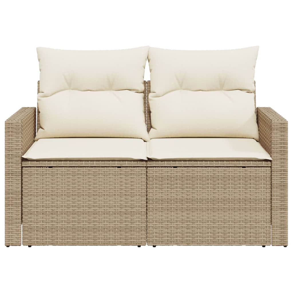 Patio Sofa with Cushions 2-Seater Loveseat Modular Couch Poly Rattan vidaXL - Picture 78 of 96