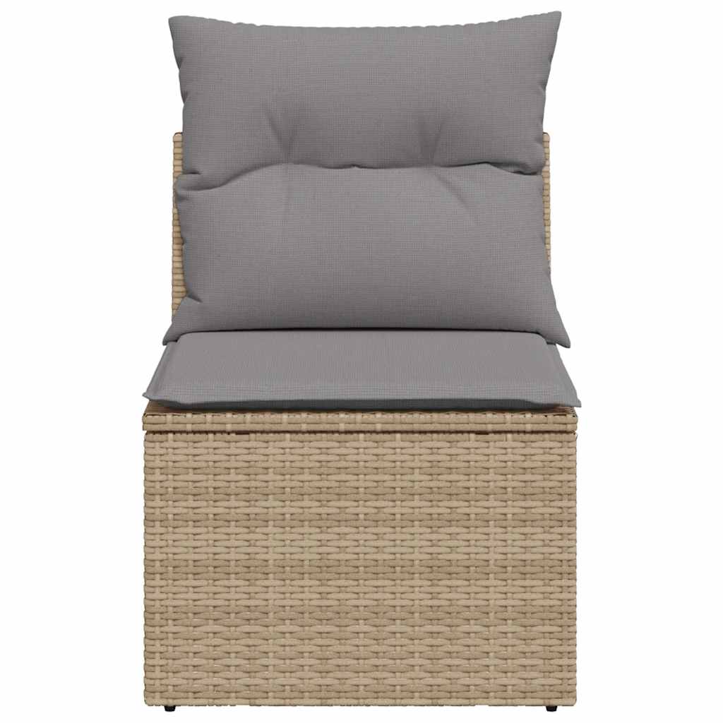 Patio Sofa with Cushions Outdoor Seating Sectional Sofa Poly Rattan vidaXL - Picture 89 of 96