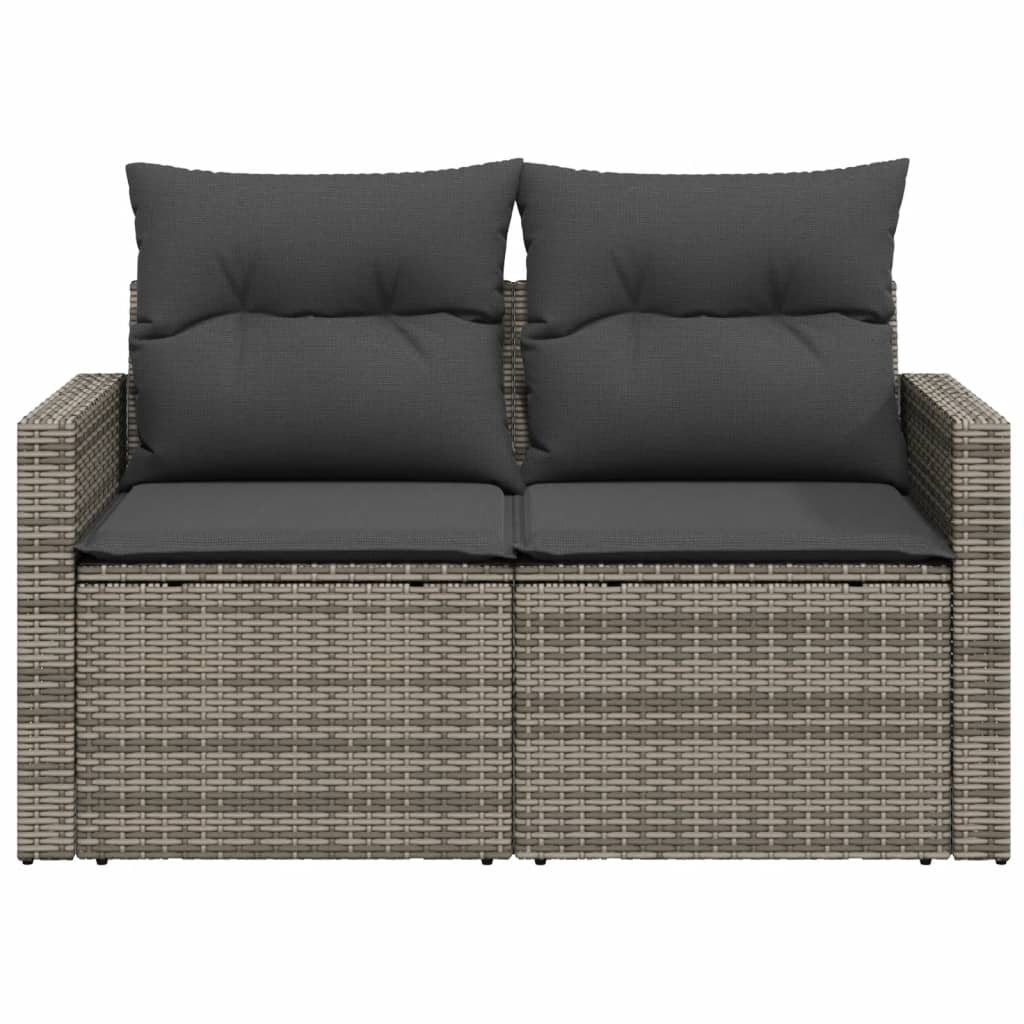 Patio Sofa with Cushions 2-Seater Loveseat Modular Couch Poly Rattan vidaXL - Picture 54 of 96