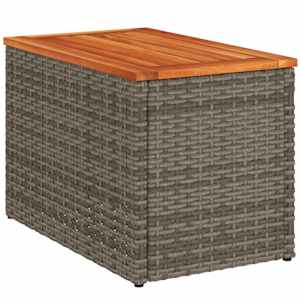 Zahradní odkládací stolky 2 ks šedé 55x34x37 cm polyratan masiv - obrázek 8