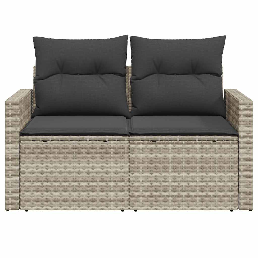 Patio Sofa with Cushions 2-Seater Loveseat Modular Couch Poly Rattan vidaXL - Picture 65 of 96