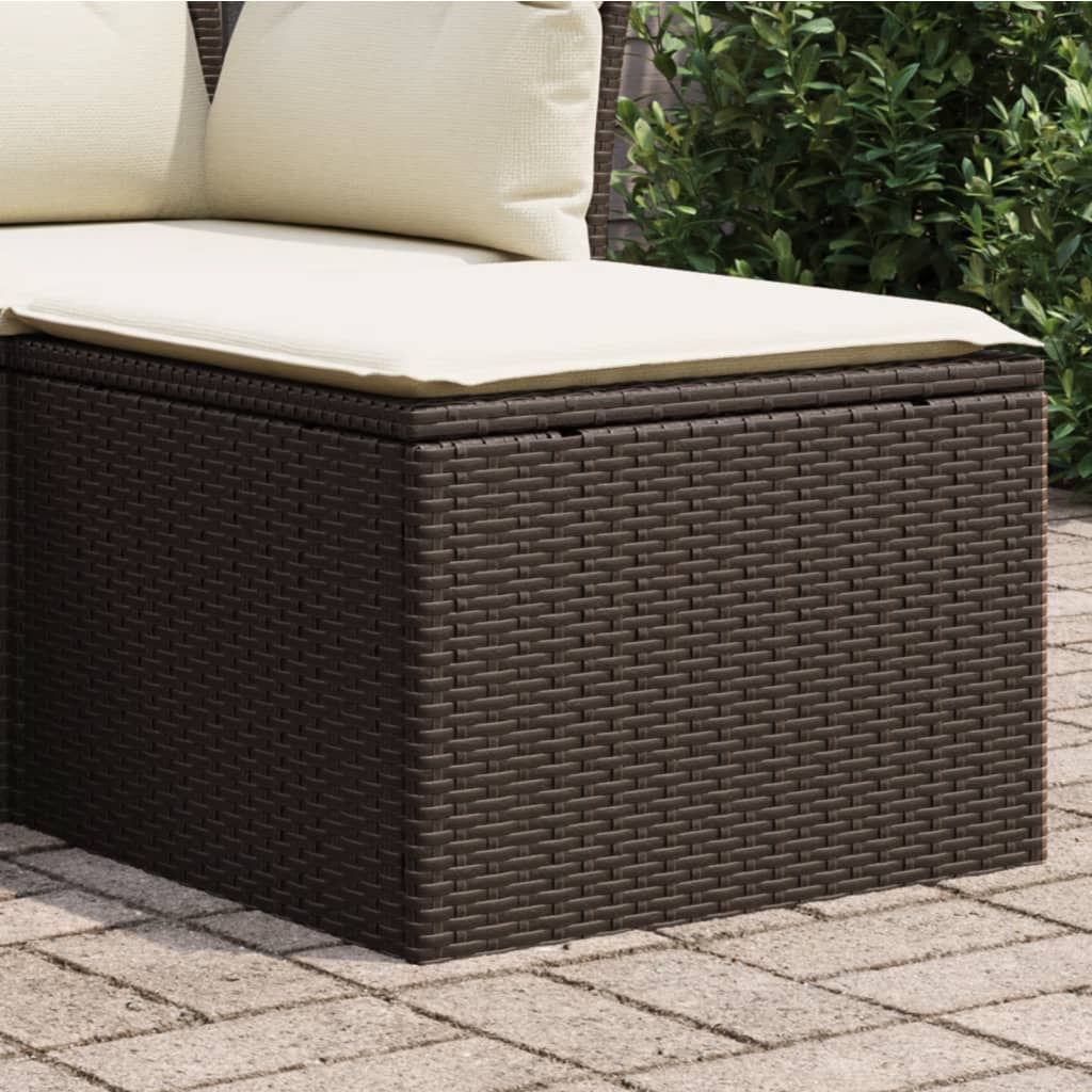 vidaXL Tr&auml;dg&aring;rdspall med dyna brun 55x55x37 cm konstrotting