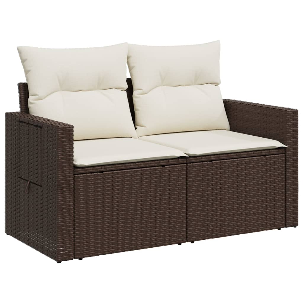 Patio Sofa with Cushions 2-Seater Loveseat Modular Couch Poly Rattan vidaXL - Picture 41 of 96