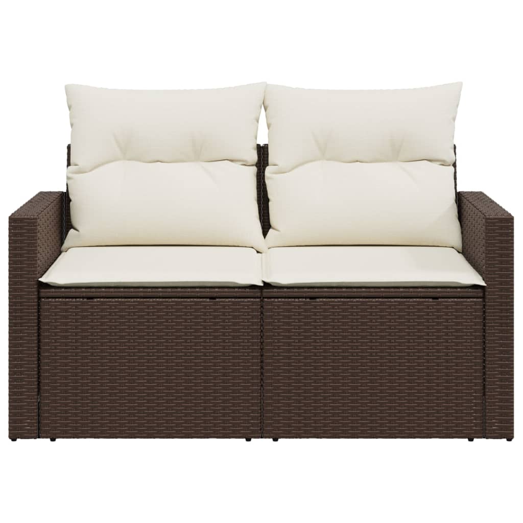 Patio Sofa with Cushions 2-Seater Loveseat Modular Couch Poly Rattan vidaXL - Picture 42 of 96