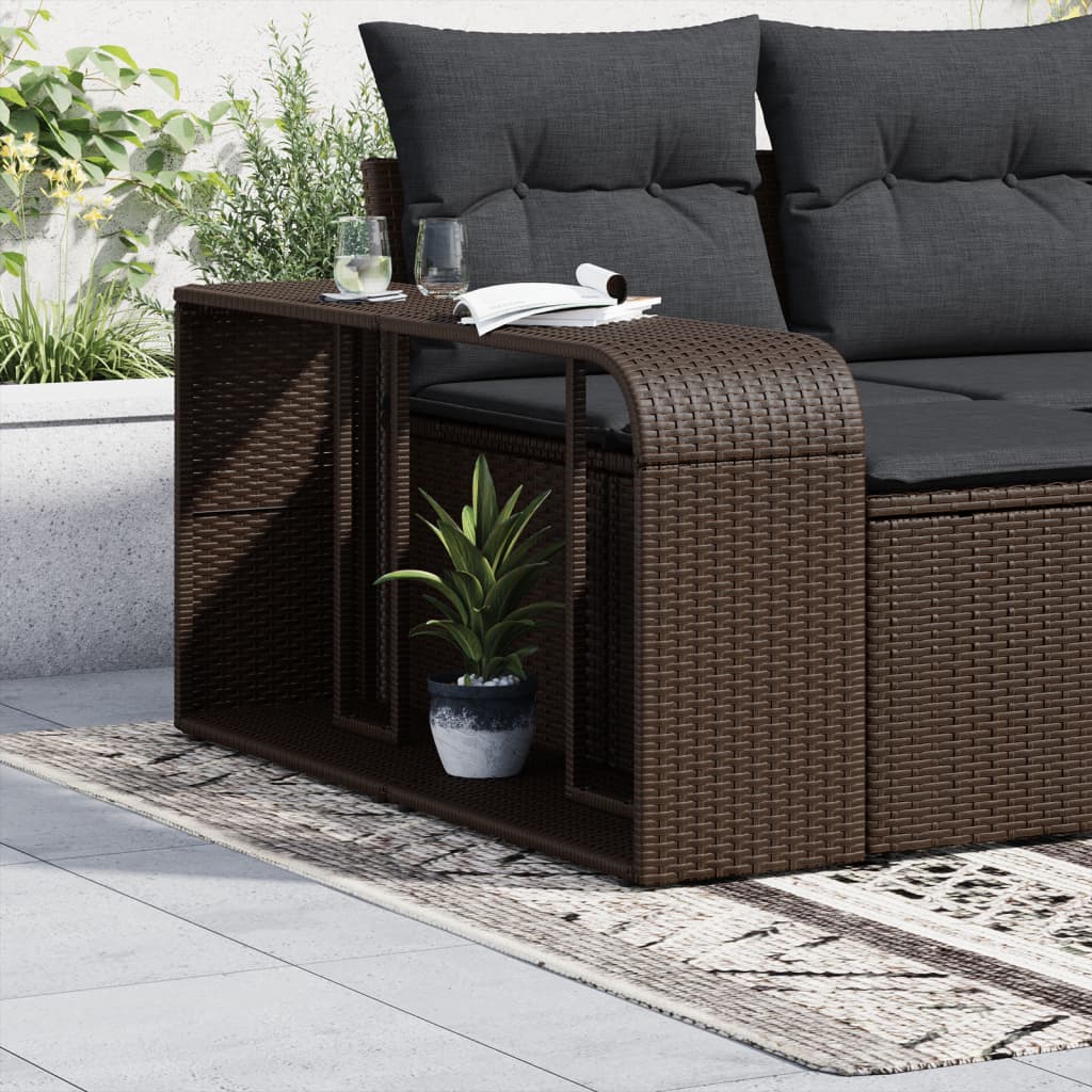 vidaXL Outdoor-Rgale 2 Stk. Braun Poly Rattan