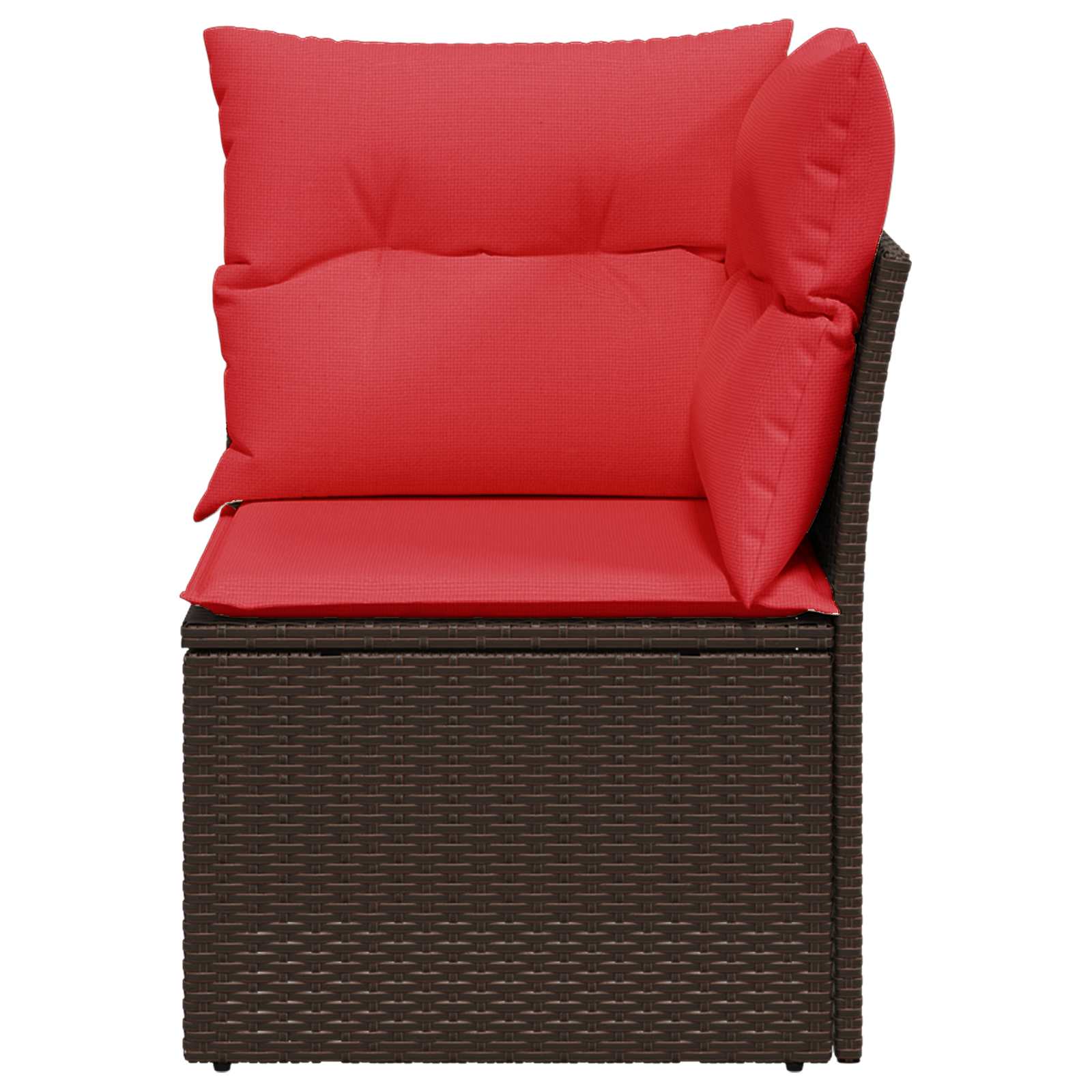 Thumbnail - vidaXL Garten-Ecksofa mit Kissen Braun Poly Rattan
