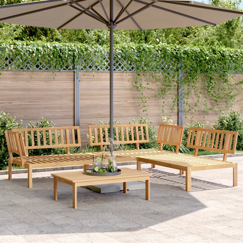 vidaXL 4-tlg. Garten-Sofagarnitur aus Paletten Massivholz Akazie