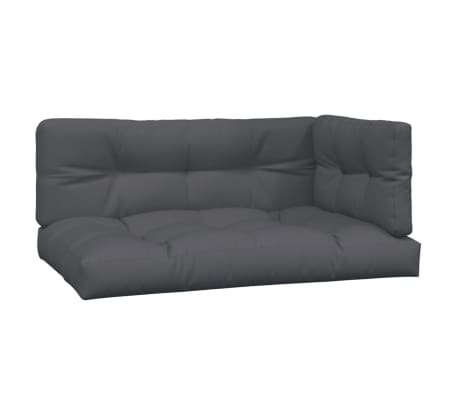 vidaXL Salon palette de jardin avec coussins 4pcs bois d'acacia massif