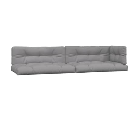 vidaXL 4-delige Loungeset pallet met kussens massief acaciahout