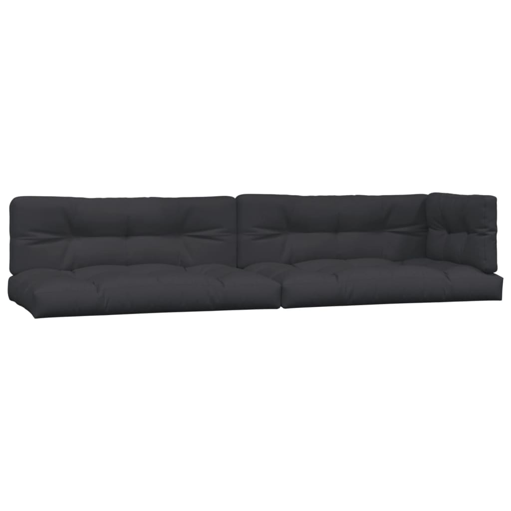 vidaXL 5-delige Loungeset pallet met kussens massief acaciahout