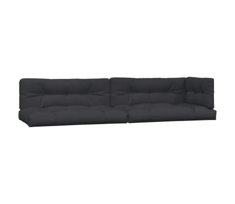 vidaXL Salon palette de jardin avec coussins 5pcs bois d'acacia massif