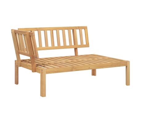 vidaXL 5-delige Loungeset pallet met kussens massief acaciahout