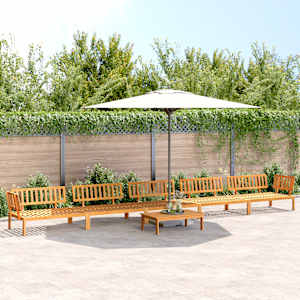 Vrtna garnitura iz palet 6-delna trden akacijev les