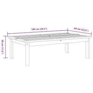 Zahradní stolek 100 x 60 x 30 cm masivní akáciové dřevo - obrázek 7