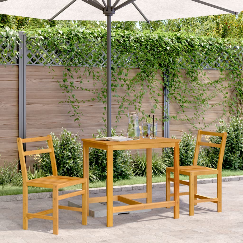 vidaXL Set mobilier de balcon, 3 piese, lemn masiv de acacia