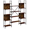 vidaXL raamaturiiul, suitsutamm, 155,5 x 24 x 166,5 cm, tehispuit