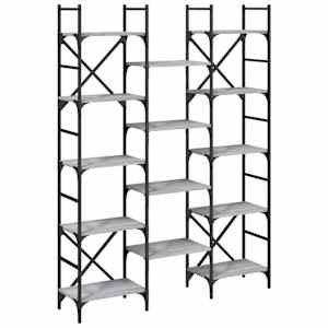 vidaXL raamaturiiul, hall Sonoma tamm, 127,5x28,5x172,5 cm, tehispuit