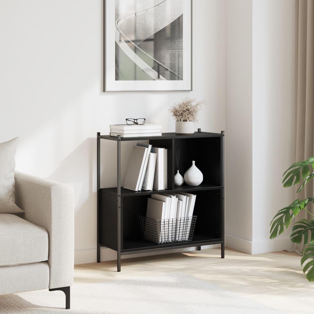 Thumbnail - vidaXL Bücherregal Schwarz 72x28x77,5 cm Holzwerkstoff