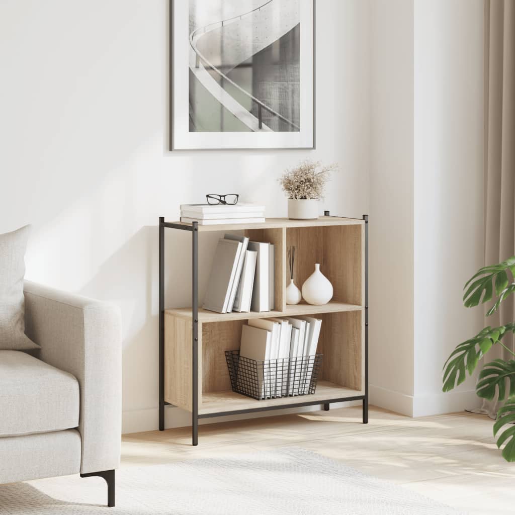 vidaXL Boekenkast 72x28x77,5 cm bewerkt hout sonoma eikenkleurig afbeelding