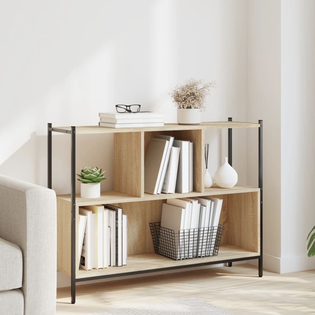 Bilde av Vidaxl Bokhylle Sonoma Eik 102x28x77,5 Cm Konstruert Tre