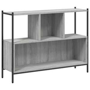 vidaXL raamatualus, hall Sonoma tamm, 102 x 28 x 77,5 cm, tehispuit