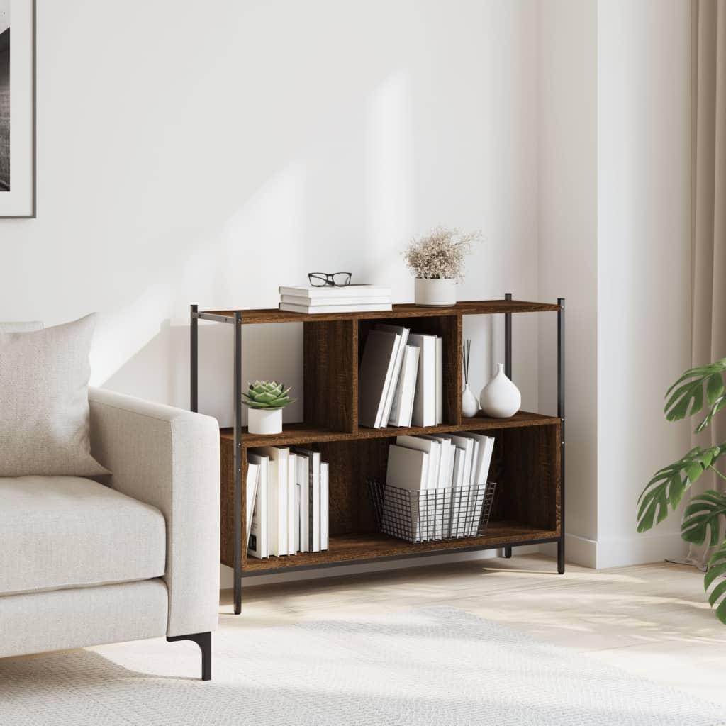 vidaXL Bibliotecă, stejar maro, 102x28x77,5 cm, lemn prelucrat