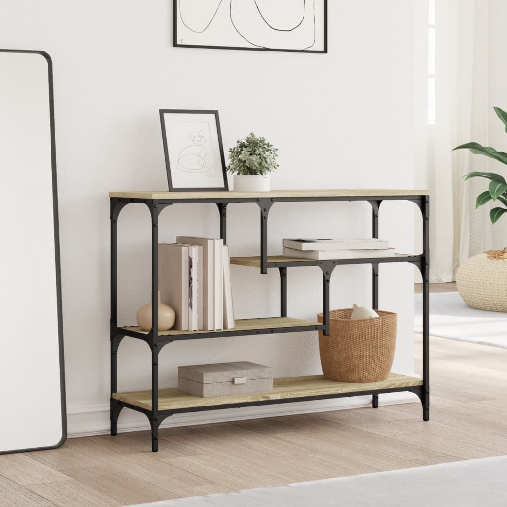 vidaXL Sohvapöytä Sonoma-tammi 100x30x75 cm tekninen puu