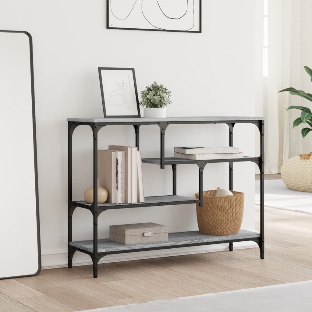vidaXL szürke sonoma szerelt fa tálalóasztal 100x30x75 cm