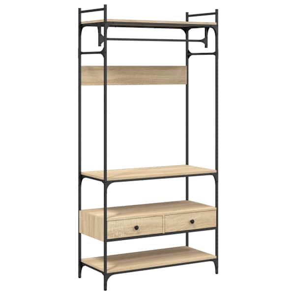 vidaXL garderoob sahtlitega Sonoma tamm 89x39x184,5 cm tehispuit