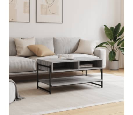 vidaXL Sohvap&ouml;yt&auml; harmaa Sonoma 90x50x45 cm tekninen puu