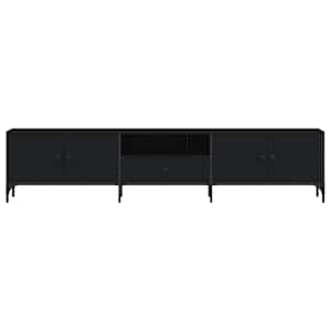TV skříňka černá 200 x 25 x 44 cm kompozitní dřevo - obrázek 6