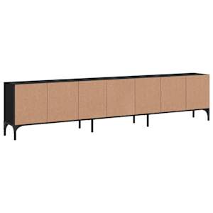 TV skříňka černá 200 x 25 x 44 cm kompozitní dřevo - obrázek 8