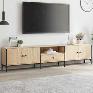 TV skříňka se zásuvkou dub sonoma 200x25x44 cm kompozitní dřevo - obrázek 1