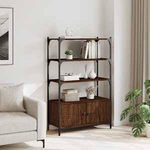 vidaXL Bookcase 3-Tier Brown Oak 70x30x109.5 cm Engineered Wood