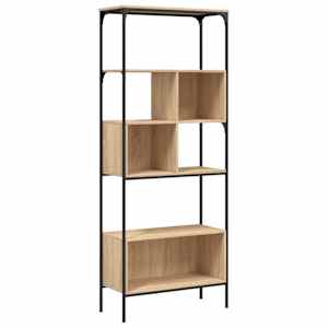 vidaXL raamaturiiul 5 korrust, Sonoma tamm, 76x33x188,5 cm, tehispuit