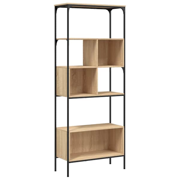 vidaXL raamaturiiul 5 korrust, Sonoma tamm, 76x33x188,5 cm, tehispuit
