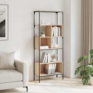 Knihovna s 5 policemi dub sonoma 76 x 33 x 188,5 cm kompozit - obrázek 3