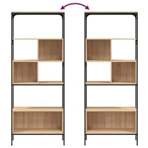 Knihovna s 5 policemi dub sonoma 76 x 33 x 188,5 cm kompozit - obrázek 8