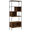 vidaXL raamaturiiul 5 korrust, suitsutamm, 76x33x188,5 cm, tehispuit